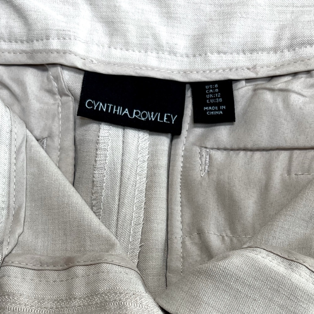 Like New Neutral Gray Beige Cynthia Rowley Dress Pants - Picture 8 of 8